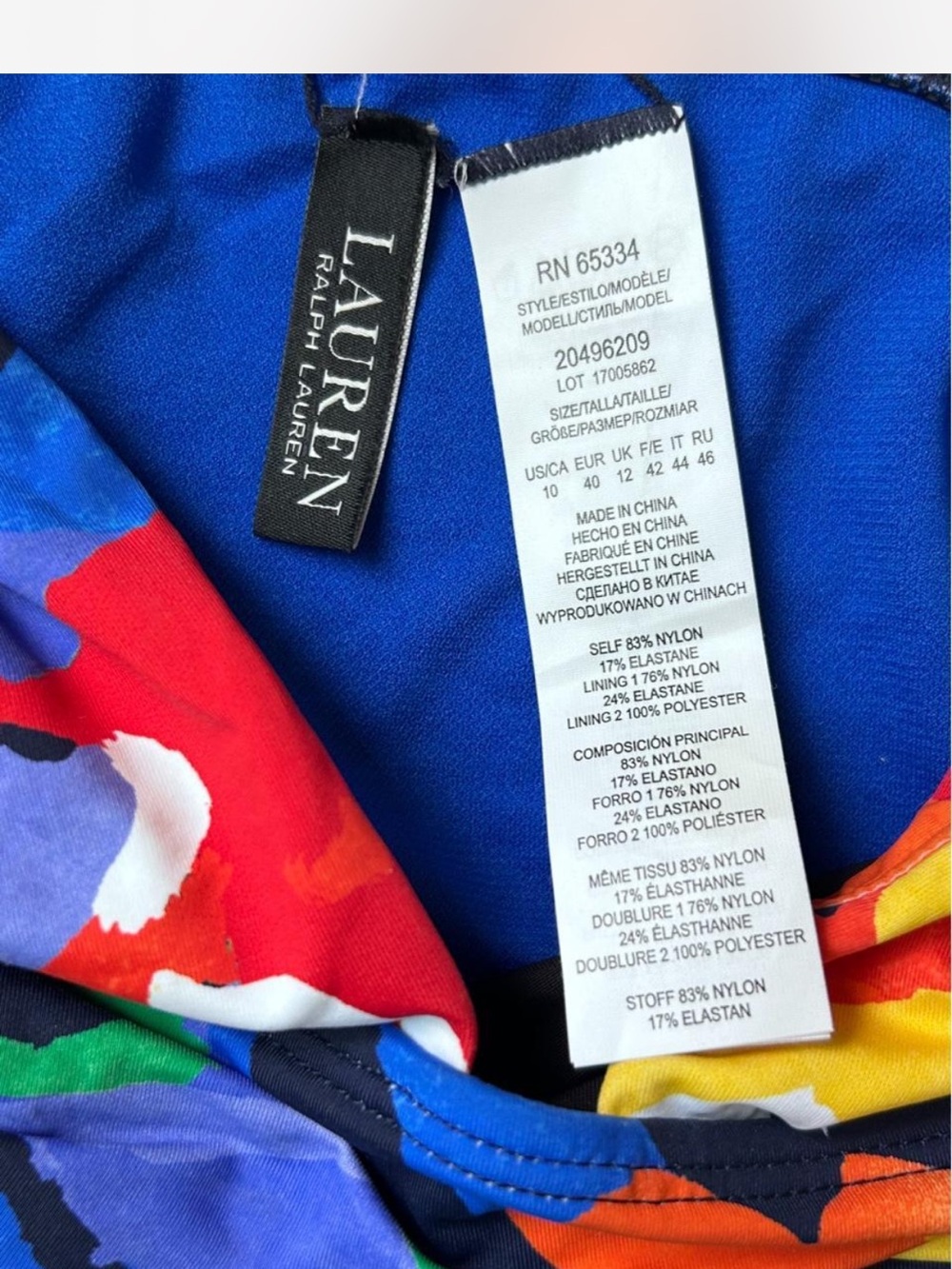 Ralph Lauren multicoloured one piece swimsuit Vibrant Floral 10 - Picture 5 of 8